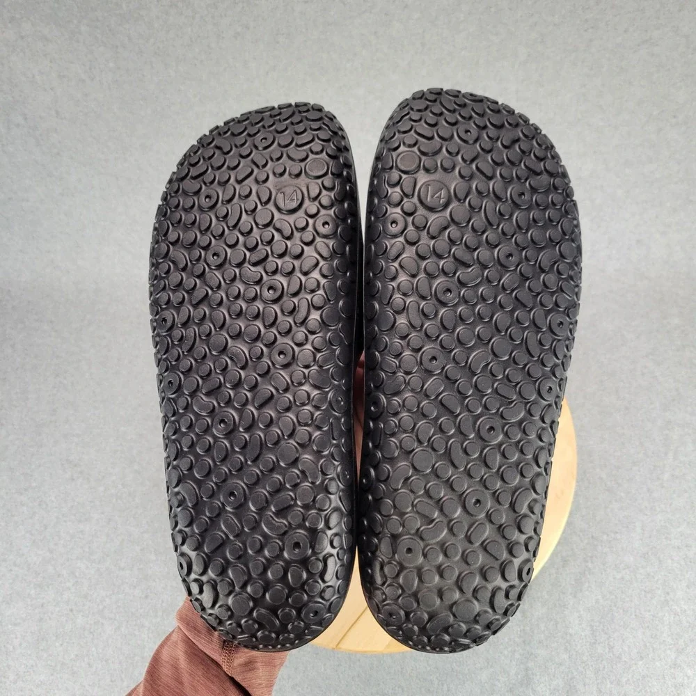 Allbirds Sugar Slider Mens Size 14 Black Sustainable SweetFoam Adjustable Strap